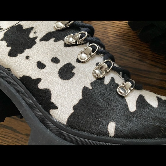 Jeffrey Campbell Printed Check Lace Up Boot Cow - Picture 8 of 8